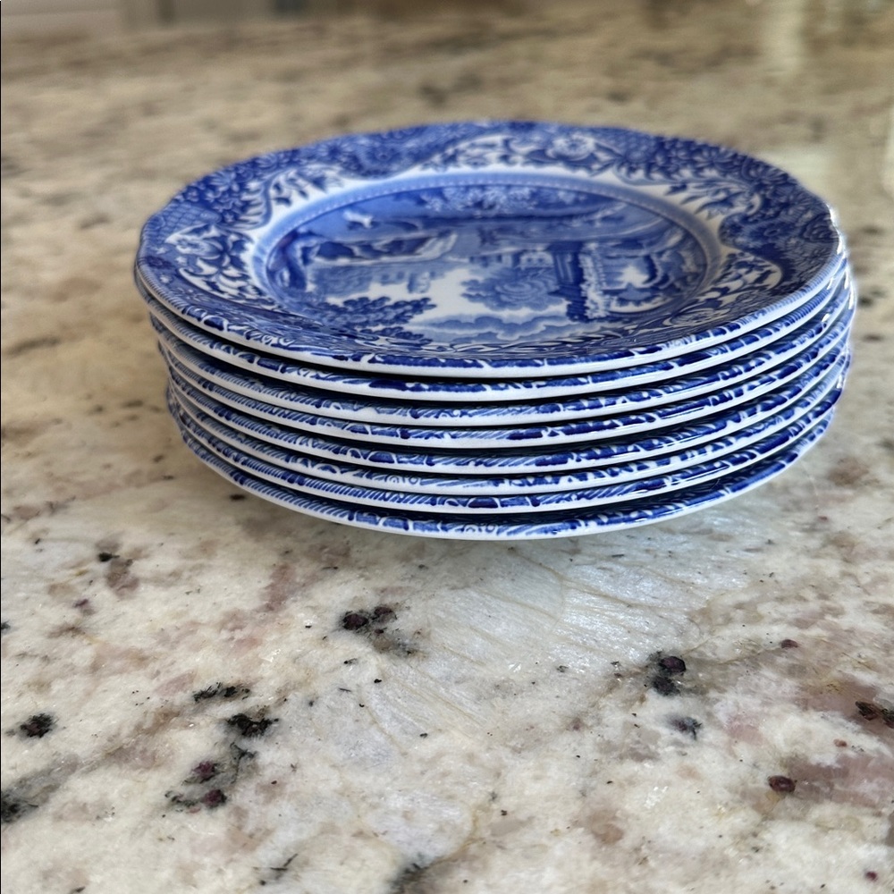 Spode Blue Italian Tea Plate Set of 8 - Picture 9 of 10